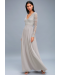 Awaken My Love Light Grey Long Sleeve Lace Maxi Dress